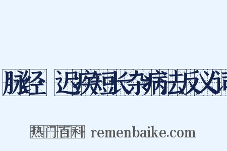 脉经·迟疾短长杂病法反义词是什么意思的图片